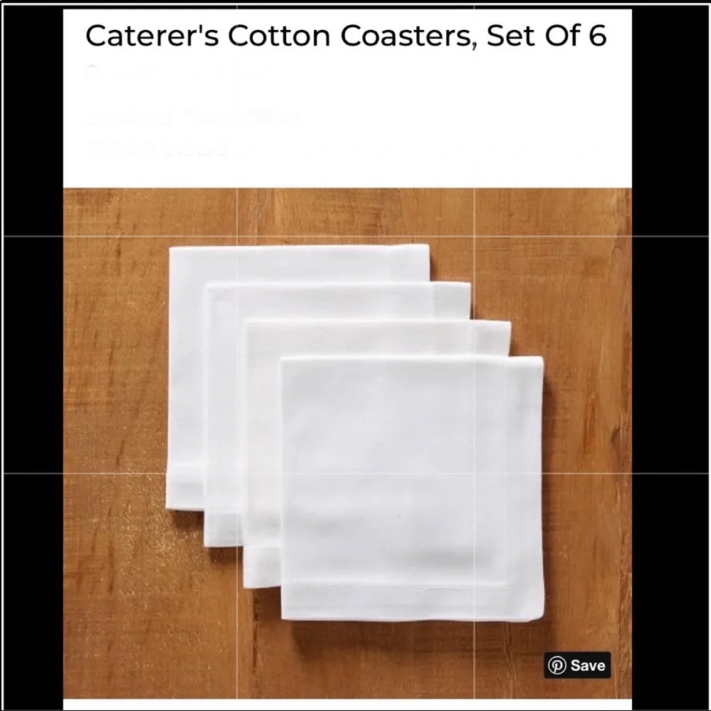 Pottery barn napkins set of 6